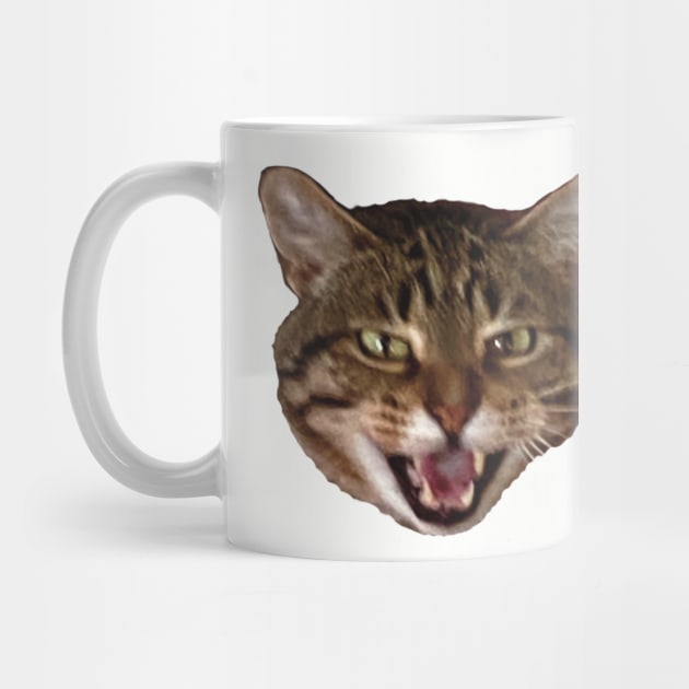 tabby cat meowing funny meme by maoudraw